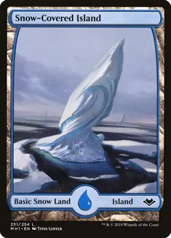 Lot of 20x Snow-Covered Island #251 - MH1 Modern - MTG Magic FULL ART Land NM - Image 1