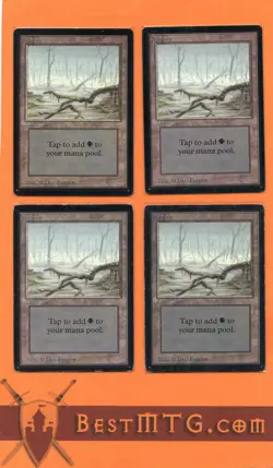 MTG - 12x Swamp (A) - Beta Edition #1 - Image 3