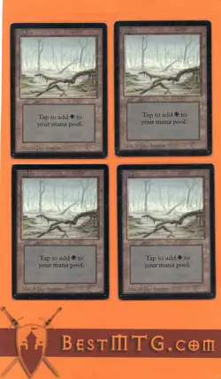 MTG - 12x Swamp (A) - Beta Edition #1 - Image 5