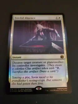 Fateful Absence FOIL Innistrad: Midnight Hunt NM White Rare MTG - Image 1