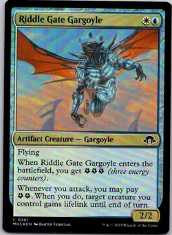Magic the Gathering Foil Riddle Gate Gargoyle Modern Horizons 3 MTG Free Ship! - Image 1
