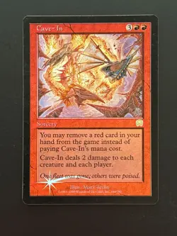 MTG - Cave-In - Mercadian Masques - Foil - 1x NM (Magic: The Gathering) - Image 1