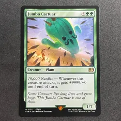 MTG Magic the Gathering Jumbo Cactuar Final Fantasy Regular (Non-Foil) NM - Image 1