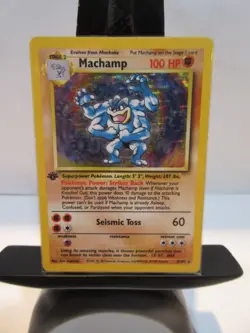 Machamp 8/102 Base Set Holo Rare 1st Edition 1999 WOTC Pokemon TCG - Image 1