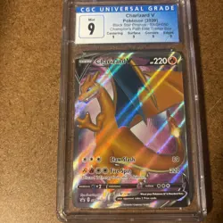 2020 Pokemon Sword & Shield Charizard V Black Star Promos #SWSH050 CGC 9 MINT - Image 1
