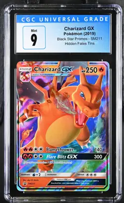 2019 Pokemon Black Star Promos Charizard GX #SM211 CGC 9 - Image 1