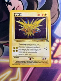 Zapdos Fossil 15/62 Holo 1999-2000 Wizards Pokemon DMG - Image 1