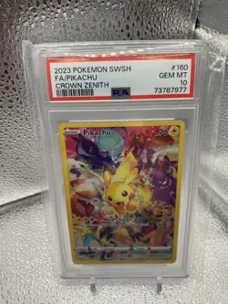 Pokemon 2023 Crown Zenith Pikachu SR #160 PSA 10 - Image 1