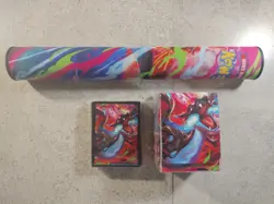 POKEMON CHARIZARD X UPC EXCLUSIVE PLAYMAT, DECK BOX + SLEEVES *FREE SHIPPING* - Image 1