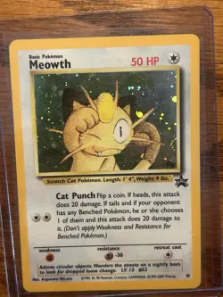 Meowth 10/53 Pokemon TCG Wotc Game Boy Stamped Black Star Promo Vintage Holo - Image 1