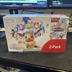 Pokemon TCG Prismatic Evolutions ETB with Booster Bundle Costco 2-Pack Sealed - Image 1