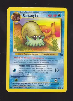 1999 Pokemon TCG Base Set Omanyte 1st Edition #52/62 - Image 1