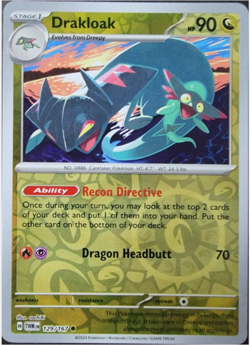 Drakloak 129/167 | Twilight Masquerade | Pokemon TCG Reverse Holo NM - Image 1