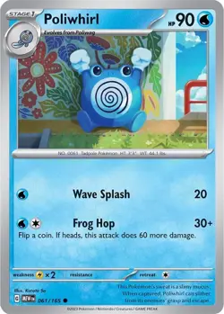 Poliwhirl 061/165 | Scarlet & Violet 151 | Common | Pokemon TCG Non Holo NM - Image 1