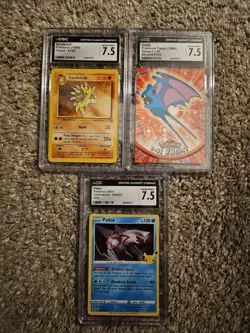LOT OF 3 CGC Graded Pokemon Sandslash Zubat Palkia - Image 1