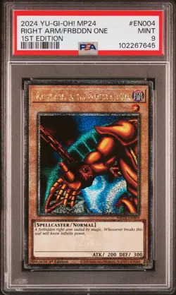 2024 YU-GI-OH! MP24 1ST ED #EN004 RIGHT ARM OF THE FORBIDDEN ONE PSA 9 - Image 1
