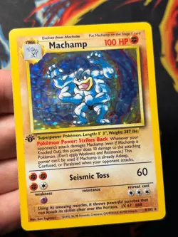 Machamp 8/102 - Holo Rare - Base Set 1st Edition - Pokemon Card B LP - Image 5