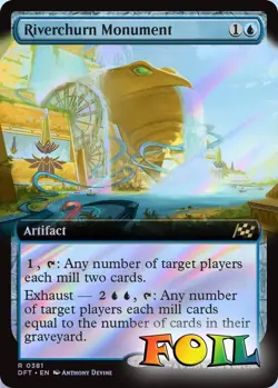 Riverchurn Monument Extended Art 0381 MTG Aetherdrift Rare NP Foil - Image 1