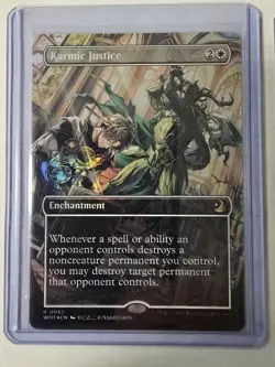 Karmic Justice (Anime Borderless) WOT, Foil, MTG. NM+ - Image 1