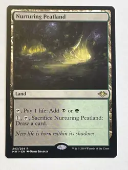 MTG Nurturing Peatland NM Modern Horizons Regular Magic The Gathering - Image 1