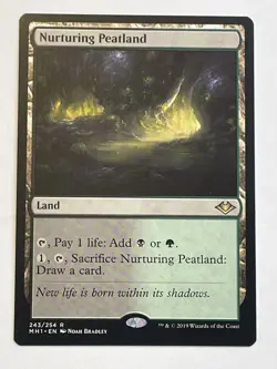 MTG Nurturing Peatland NM Modern Horizons Regular Magic The Gathering - Image 2