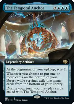 x1 The Temporal Anchor - Foil - Extended Art R MTG The Brothers' War M/NM, Engli - Image 1