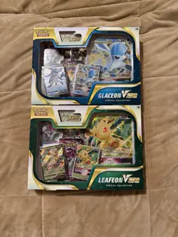 Pokemon TCG Glaceon & Leafeon VSTAR Special Collection Box SET - Factory Sealed - Image 1