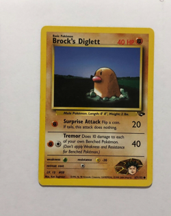 Pokemon Card Gym Challenge Brock's Diglett 67/132 Light Played - Image 1
