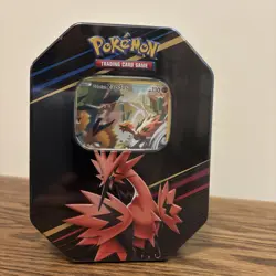 Sealed Pokemon TCG: Crown Zenith- Galarian Zapdos Tin 4 packs - Image 1