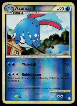 Pokemon Card - Azumarill HeartGold SoulSilver 2/123 Reverse Holo - Image 1