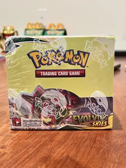 Pokemon TCG Sword & Shield Evolving Skies Booster Box Factory Sealed 36 Packs - Image 1