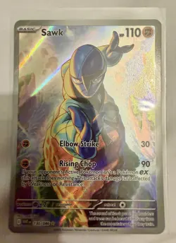 Sawk 130/086 White Flare Illustration Rare Full Art Holo Pokemon TCG MINT - Image 1