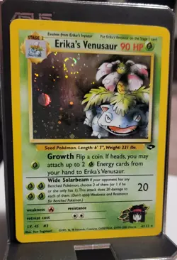 Pokemon Erika's Venusaur 4/132 - Gym Challenge Holo Rare Swirl and Orb Holo - Image 1