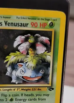 Pokemon Erika's Venusaur 4/132 - Gym Challenge Holo Rare Swirl and Orb Holo - Image 3