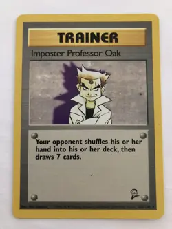 Pokemon Trainer Imposter Professor Oak 102/130 1999-2000 - Image 1