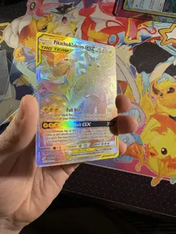 Pokemon Pikachu & Zekrom GX Full Art Rainbow Secret Rare S&M Team Up 184/181 - Image 2