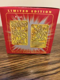 Vintage 1999 Pokemon Burger King 23k Gold Plated Trading Card - Mewtwo - Sealed - Image 5