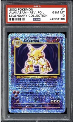 2002 Pokemon Alakazam Legendary Collection Reverse Holo #1 PSA 10 POP 35 - Image 1