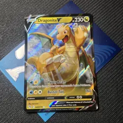 Pokemon Dragonite V 049/078 Pokemon GO Ultra Rare (Full Art) Holo Card NM - Image 1