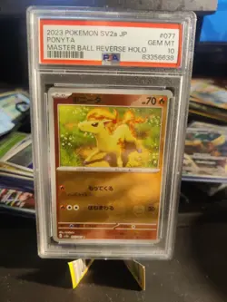 Ponyta Master Ball Reverse Holo 077/165 Japanese Pokemon 151 PSA 10 Gem Mint - Image 1