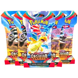 Obsidian Flames Pokemon 5x Sleeved Booster Pack Card Bundle Lot NEW - Image 1