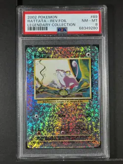 Rattata Reverse Foil #89 2002 Pokemon Legendary Collection PSA 8 250001 - Image 1