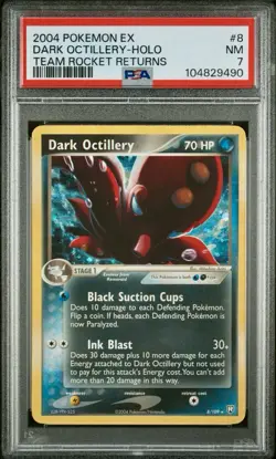 Dark Octillery 8/109 - PSA 7 Team Rocket Returns Holo Pokemon Card - Image 1