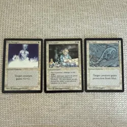MTG Set BETA Holy Strength, Samite Healer, Blue Ward Limited Edition Cards - Image 1