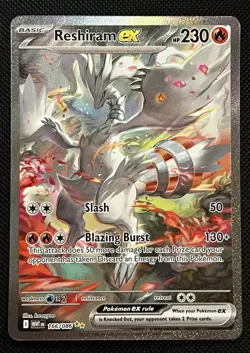 2025 Pokemon TCG Reshiram EX English White Flare Card 166/086 NM-M - Image 1