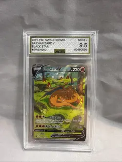 2022 Charizard v Ultra Premium Black Star Promo Card SWSH260, 9.5 MINT+ - Image 1