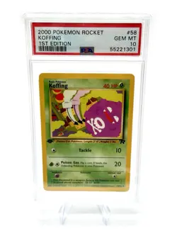 2000 Pokemon 1st Edition Team Rocket #58 Koffing PSA 10 Card GEM MINT! NEW CERT! - Image 1