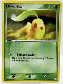 Chikorita 55/101 EX Hidden Legends Reverse Holo 2004 Vintage Pokemon TCG Card - Image 1