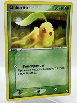 Chikorita 55/101 EX Hidden Legends Reverse Holo 2004 Vintage Pokemon TCG Card - Image 2