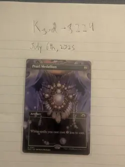 Pearl Medallion 0347 Borderless Foil Modern Horizons 3 Magic the Gathering Card - Image 1